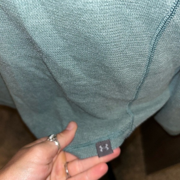 Under armor womans green/blue pull over hoodie - Picture 6 of 7